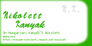 nikolett kanyak business card